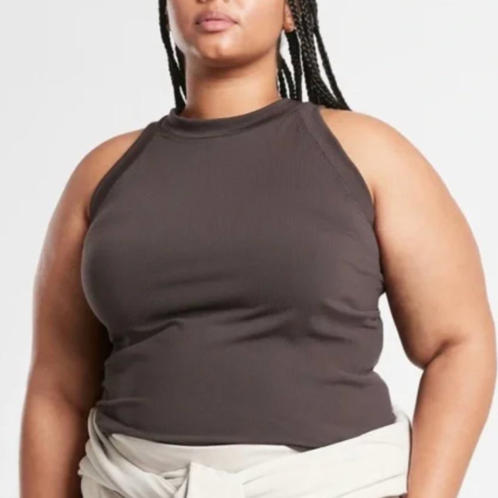 Renew Seamless Racerback Tank Walnut Brown - 1X